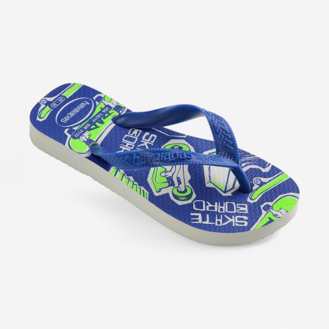Chinelo Havaianas Infantil Athletic Azul Naval/Branco 2