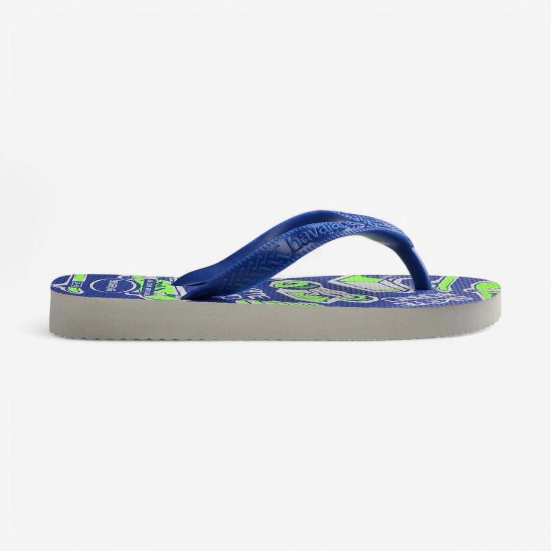 Chinelo Havaianas Infantil Athletic Azul Naval/Branco 3