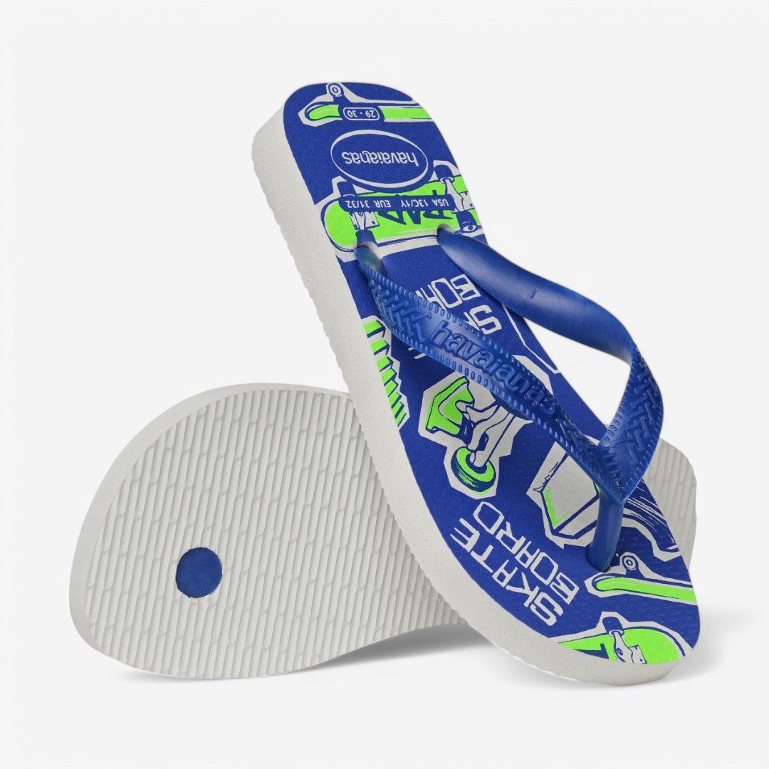 Chinelo Havaianas Infantil Athletic Azul Naval/Branco 4