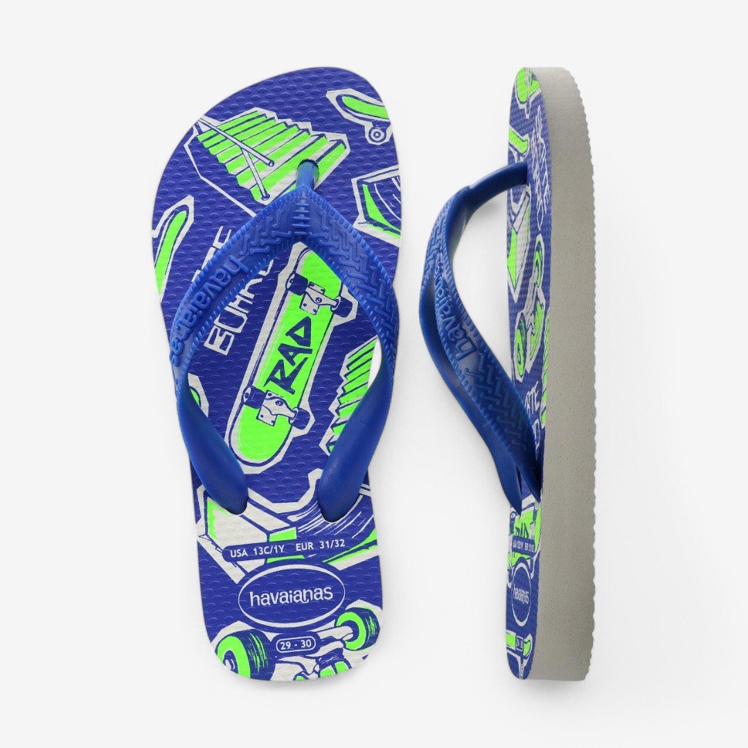 Chinelo Havaianas Infantil Athletic Azul Naval/Branco 5