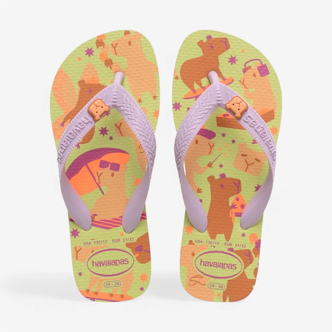 Chinelo Havaianas Infantil Fantasy Verde Matcha 1