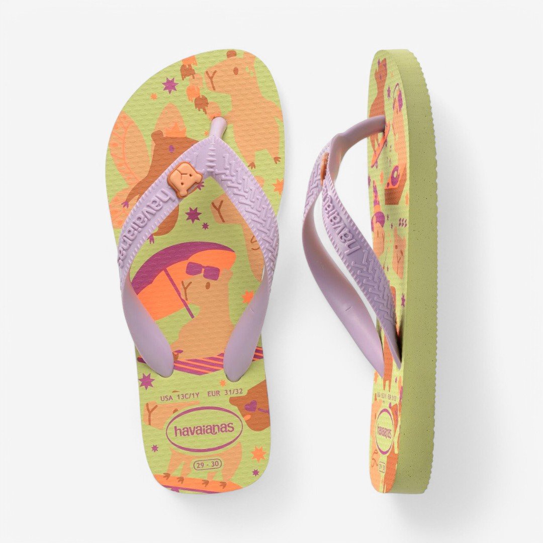 Chinelo Havaianas Infantil Fantasy Verde Matcha 5