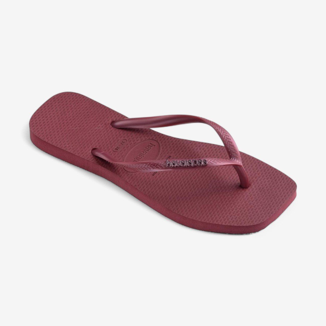 Chinelo Havaianas Slim Square Logo Metallic Amaranto 2