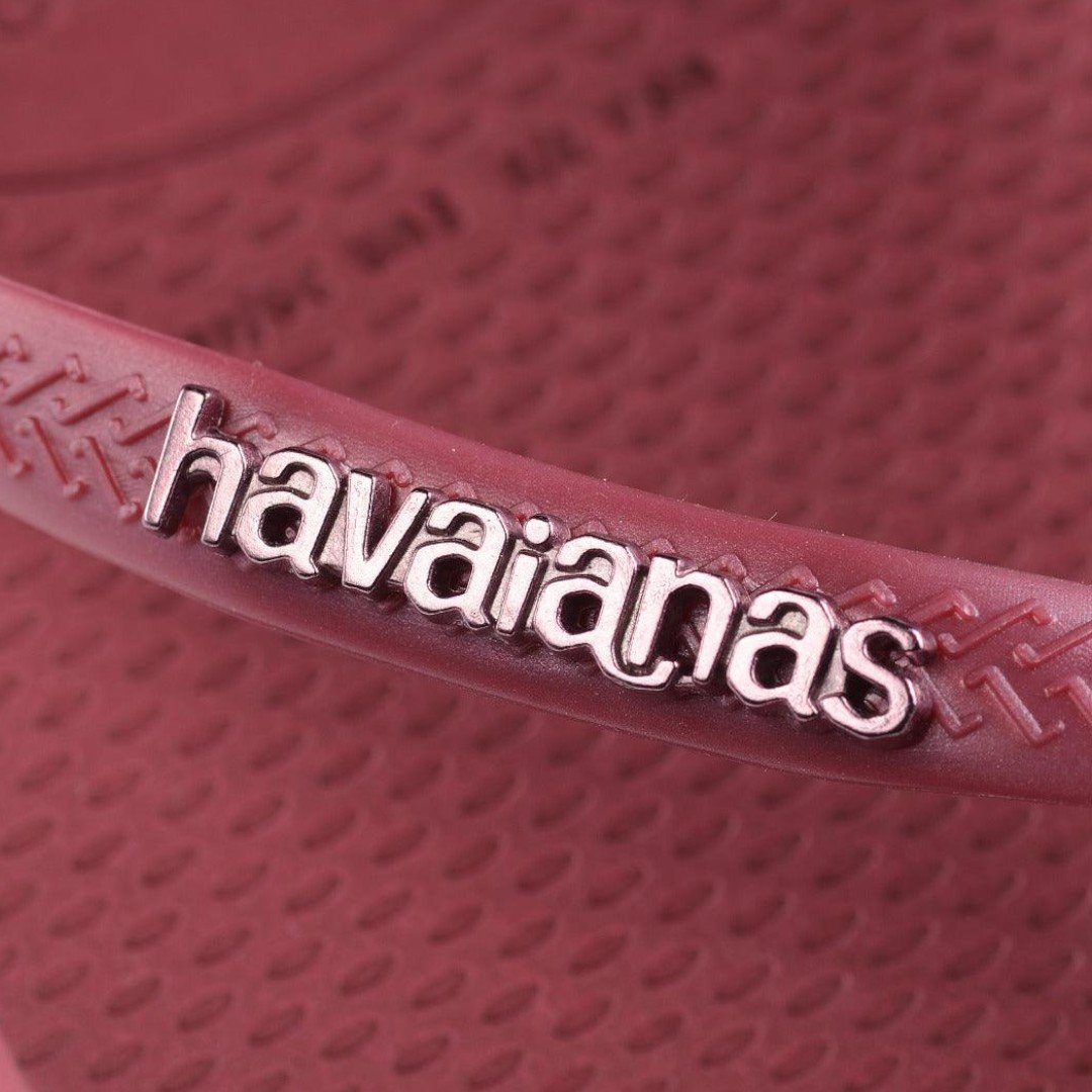Chinelo Havaianas Slim Square Logo Metallic Amaranto 5