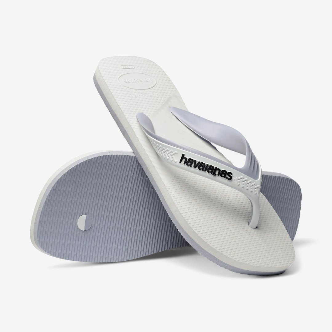 Chinelo Havaianas Dual Branco/Cinza Gelo 5