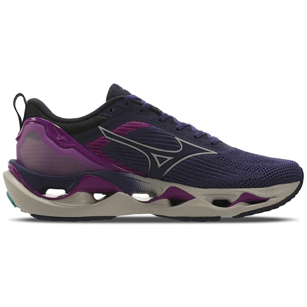 Tênis de Corrida Feminino Mizuno Wave Stratos 3 Stone/Dália 2