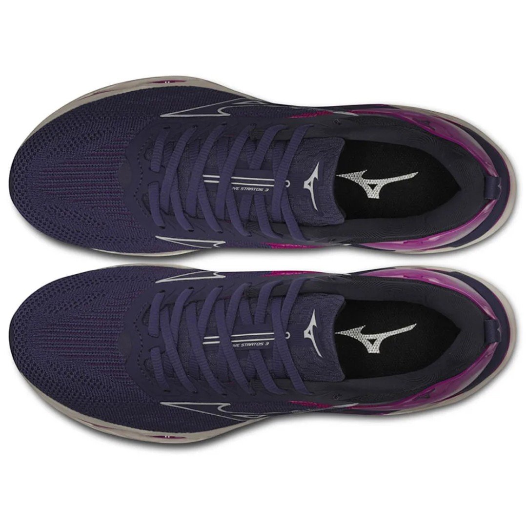 Tênis de Corrida Feminino Mizuno Wave Stratos 3 Stone/Dália 4