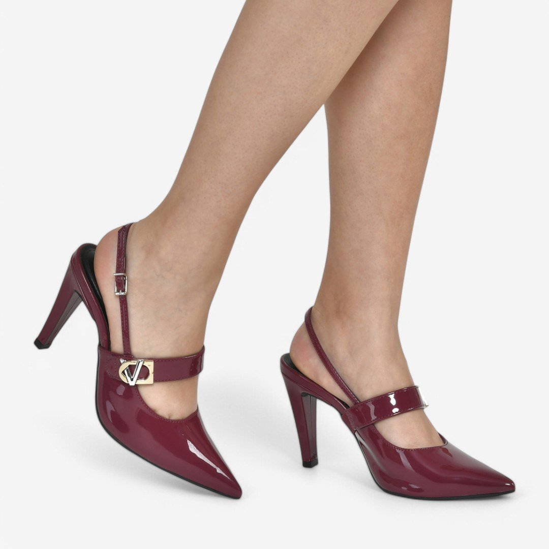 Sapato Scarpin Via Marte Salto Alto Malbec 2