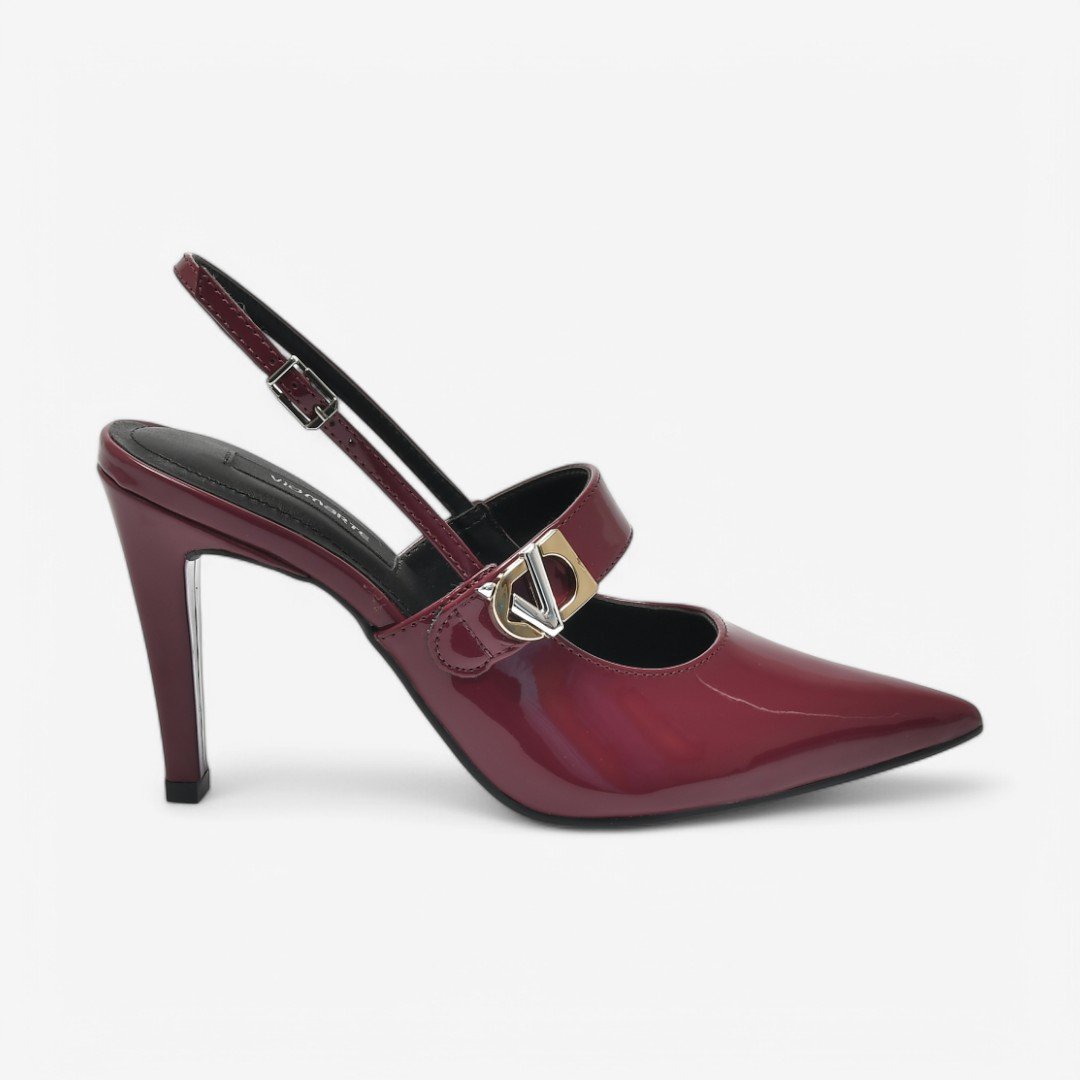 Sapato Scarpin Via Marte Salto Alto Malbec 3