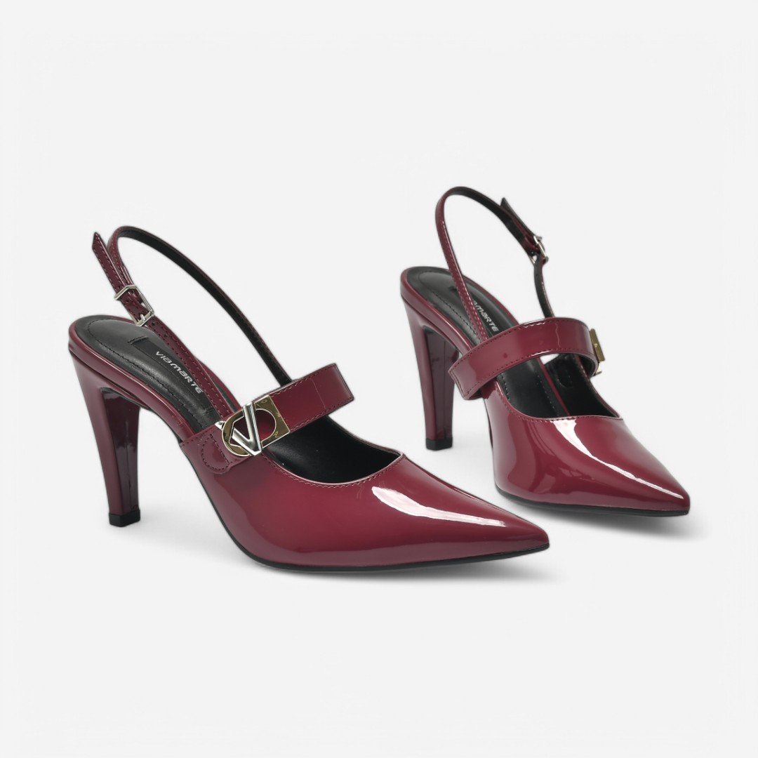 Sapato Scarpin Via Marte Salto Alto Malbec 4
