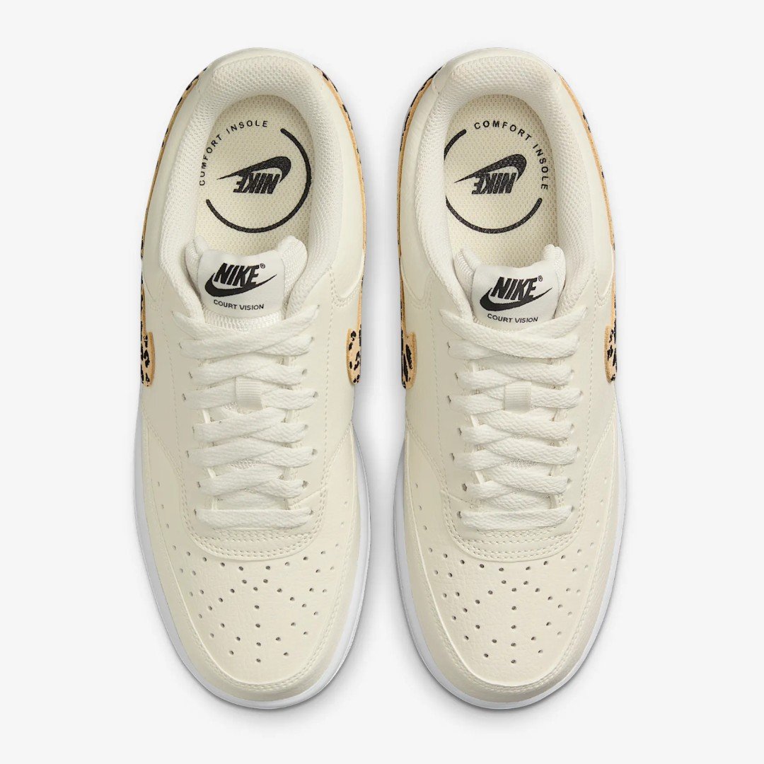 Tênis Nike Court Vision GFX Feminino Branco/Onça 5