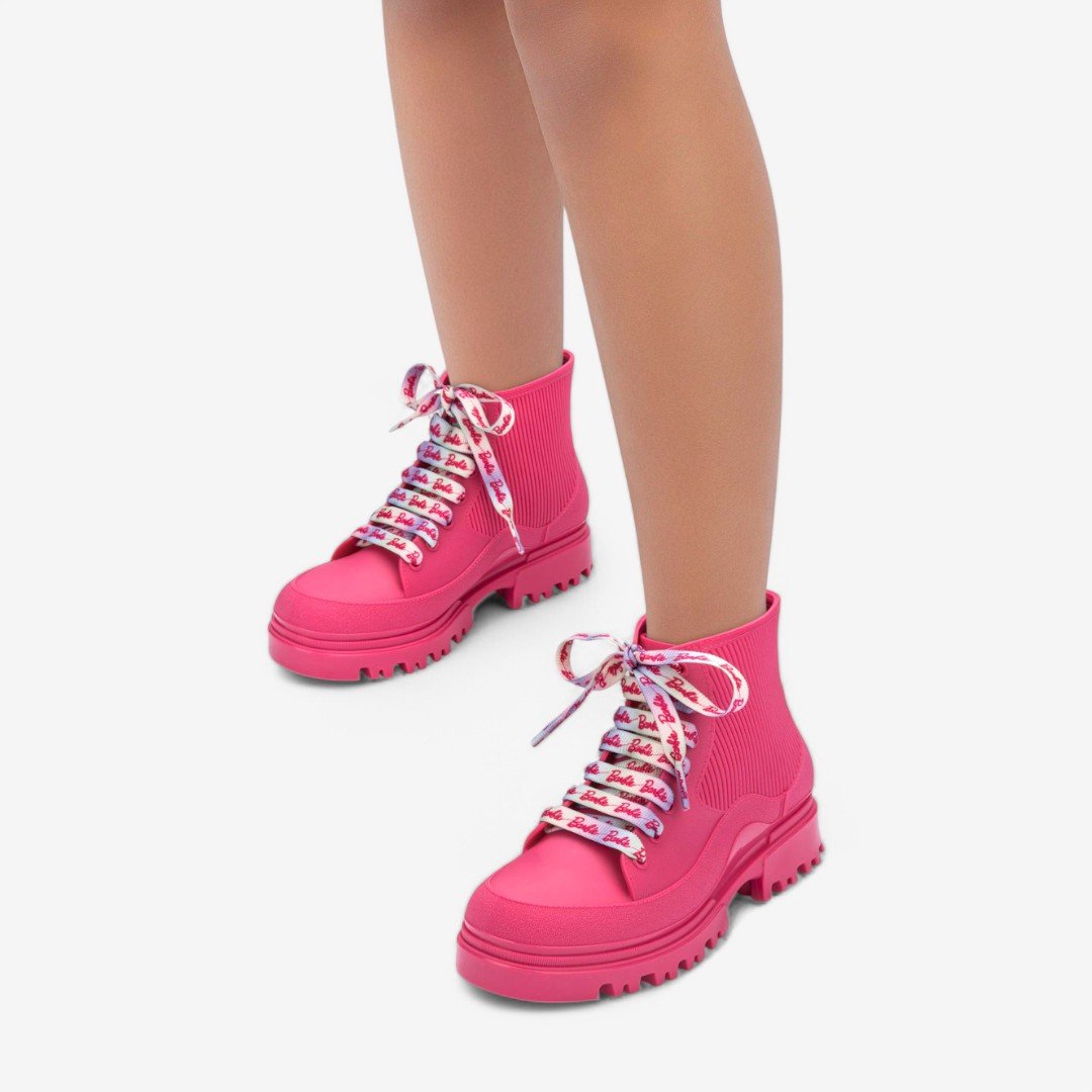 Bota Infantil com Bolsa Barbie Powerful Grendene Kids Rosa Escuro 5