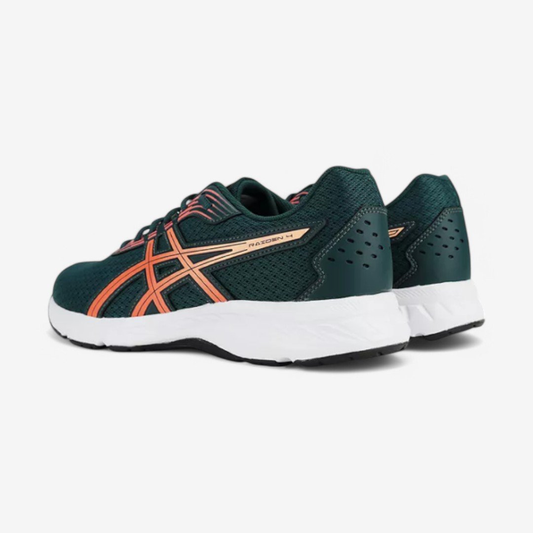 Tênis Asics Raiden Masculino Verde Escuro/Laranja