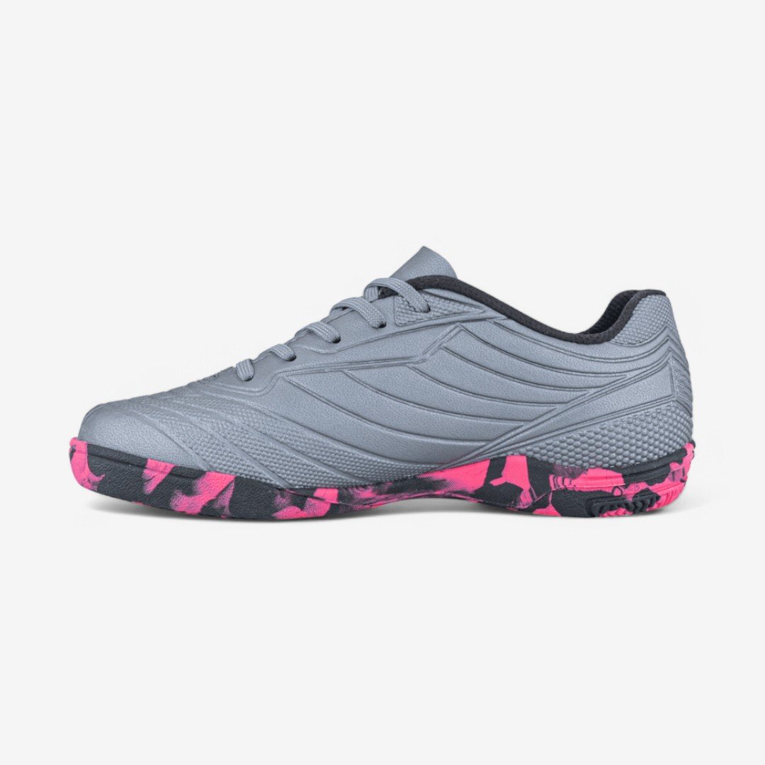 Chuteira Futsal Penalty Matis Kids XXI Chumbo/Pink 2