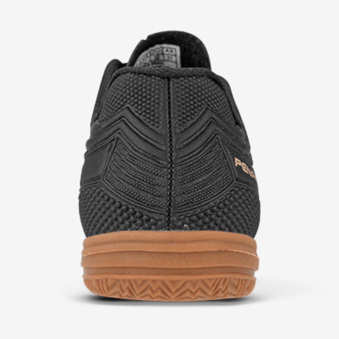 Chuteira Futsal Penalty Matis Kids XXI Preto/Dourado/Crepe 5