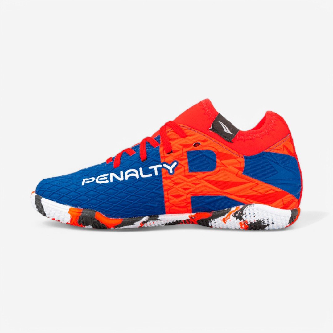 Chuteira Futsal Penalty Rx Locker Kids Y-3 Coral/Marinho/Branco 2