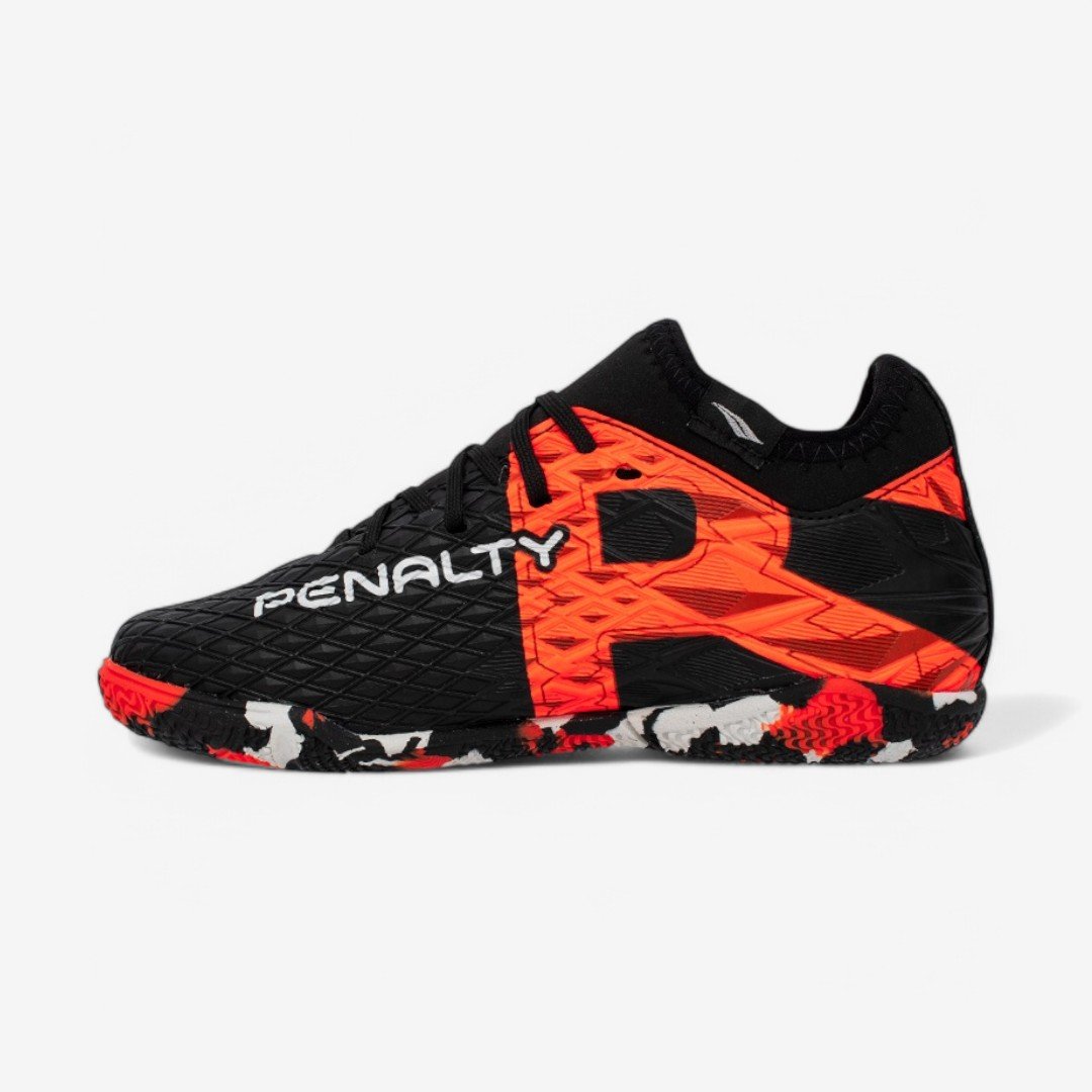 Chuteira Futsal Penalty Rx Locker Kids Y-3 Preto/Branco/Coral 2