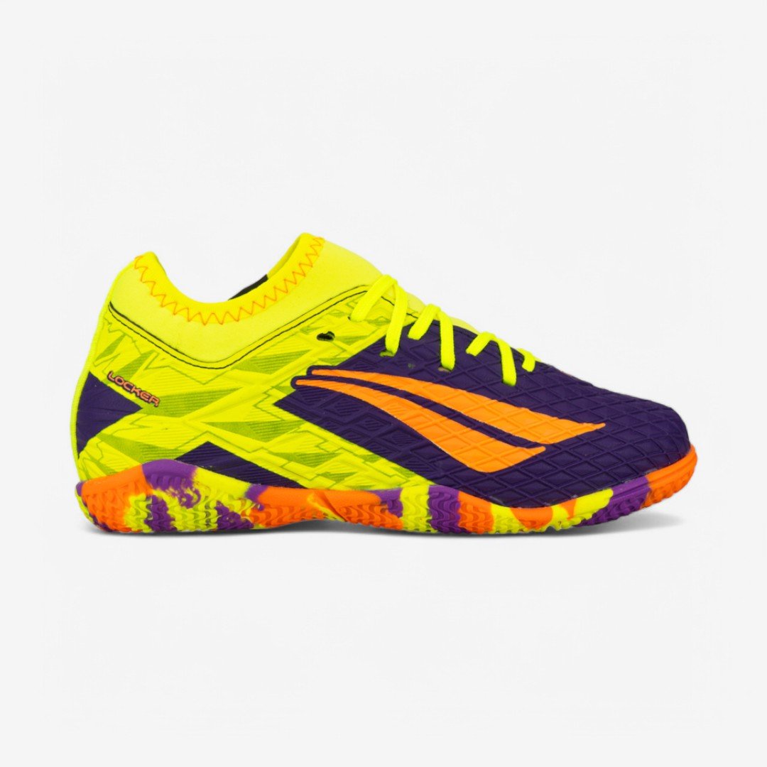 Chuteira Futsal Penalty Rx Locker Kids Y-3 Amarelo/Laranja/Roxo 2