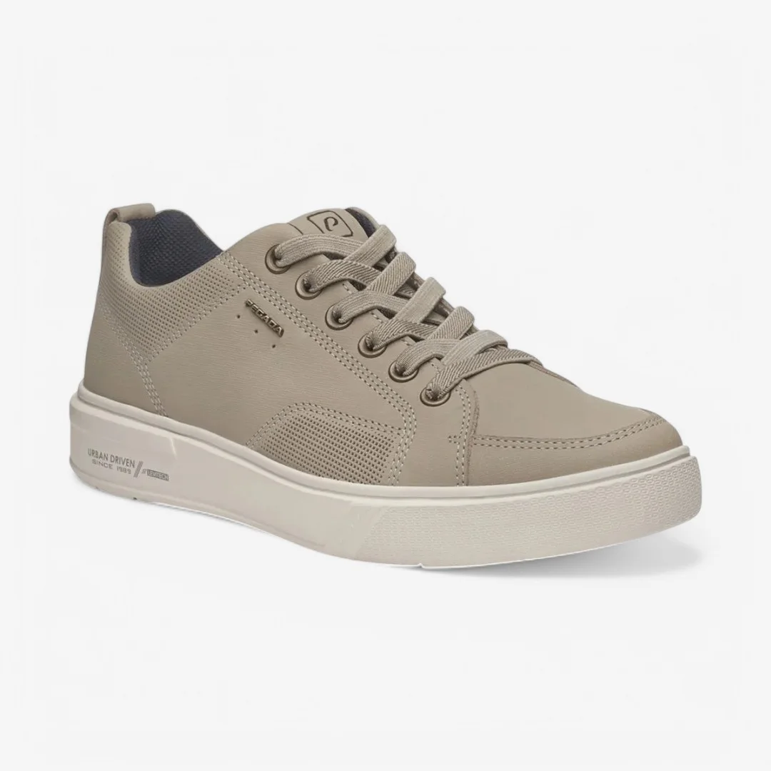 Tênis Casual Pegada Masculino em Couro Bege Bege 2