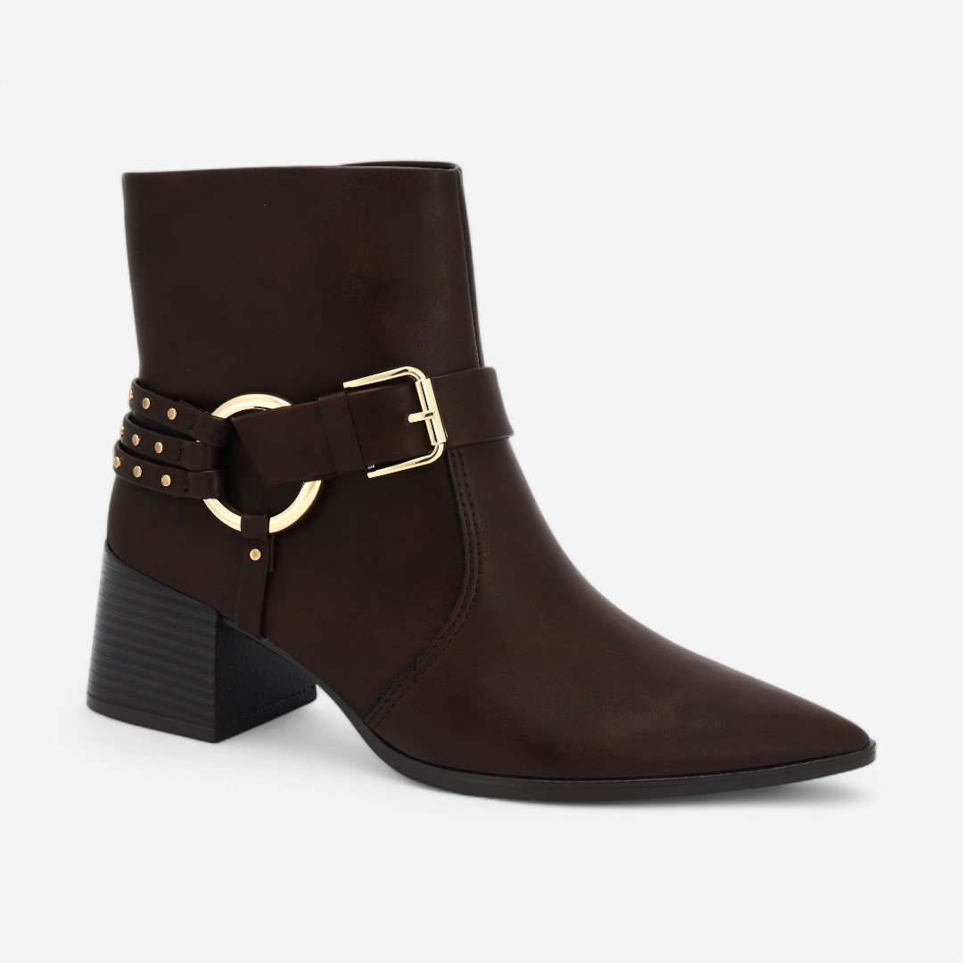Bota Ramarim Cano Curto Feminina Marrom Marrom 2