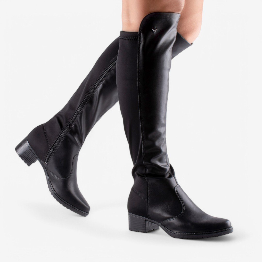 Bota Mississipi Cano Longo Montaria Preta Preto 2