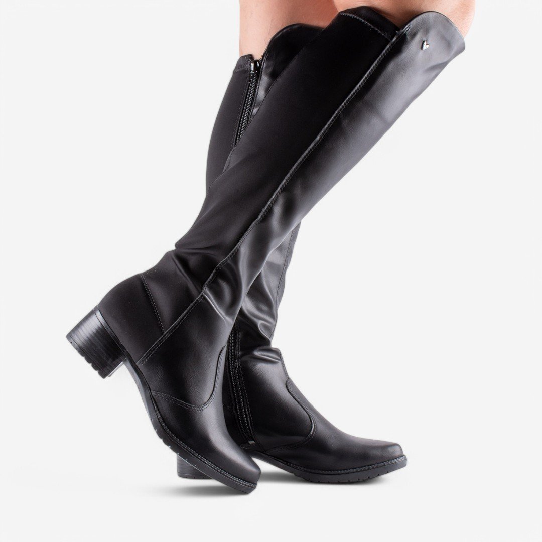 Bota Mississipi Cano Longo Montaria Preta Preto 7