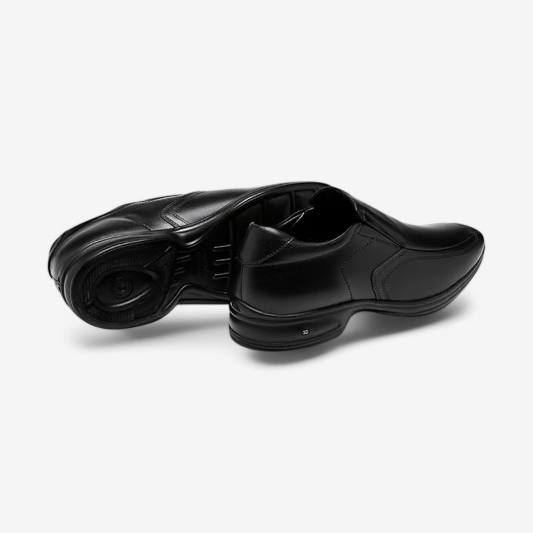 Sapato Social Couro Jota Pê 3D Vision Preto Preto 3