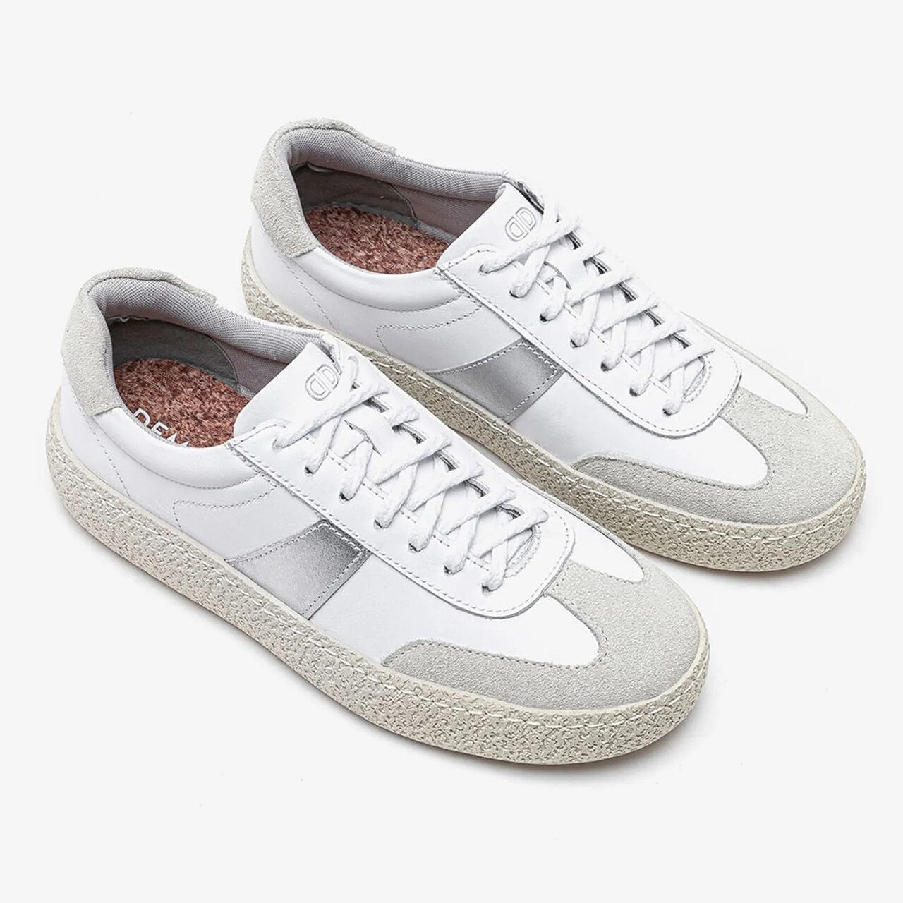 Tênis Democrata Feminino Bora Branco/Prata Branco/Prata 2