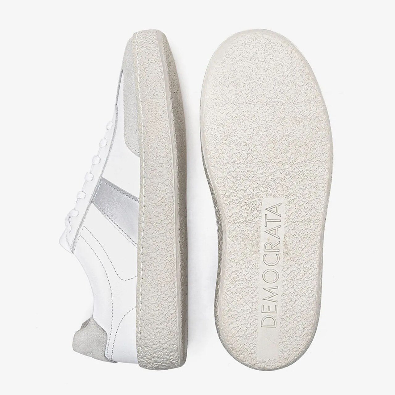 Tênis Democrata Feminino Bora Branco/Prata Branco/Prata 5