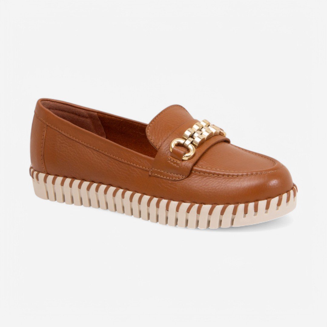 Tênis Slip On Bottero Em Couro Caramelo Caramelo 2