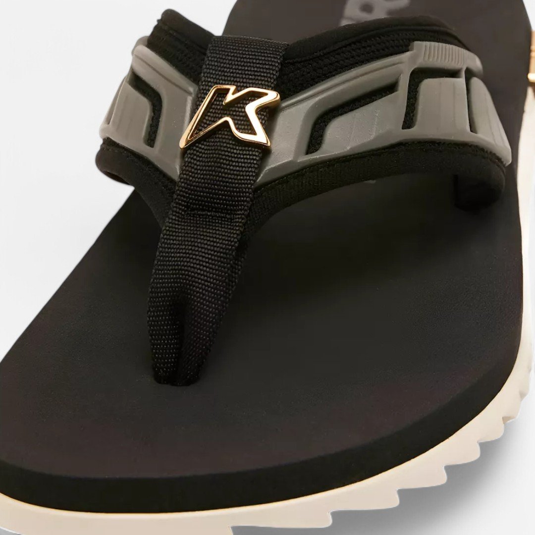 Sandália Kenner Kivah Full Force Preto Preto/Branco/Cinza 3