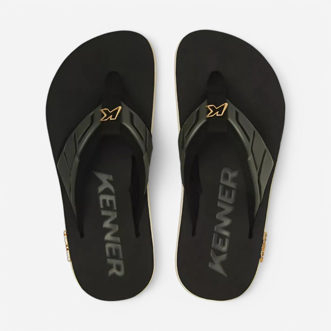 Sandália Kenner Kivah Full Force Preto Preto/Branco/Cinza 4