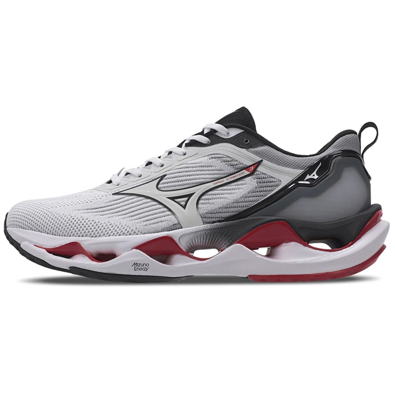 Tênis De Corrida Masculino Mizuno Wave Stratos 3 Branco Branco 1