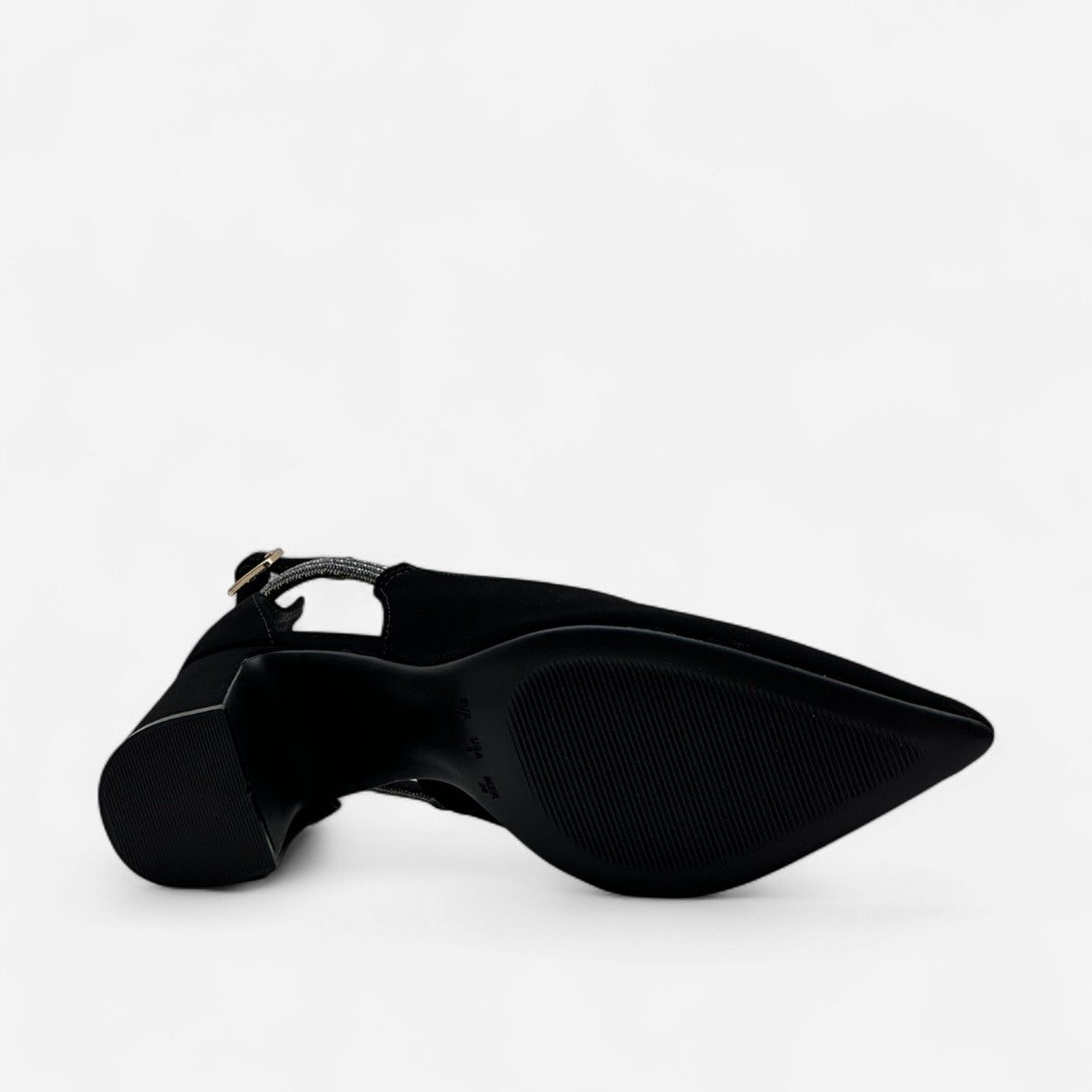 Sapato Scarpin Bebecê Nobuck Preto Preto 5