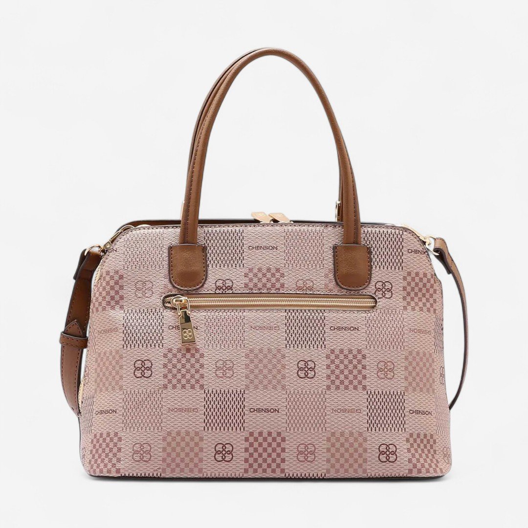 Bolsa Feminina Chenson Original Elemento Gráfico Mão Natural Bege 2