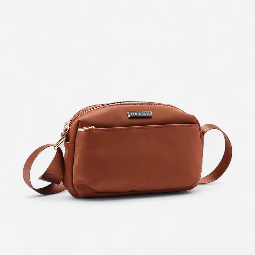 Bolsa Feminina Chenson Original Twill Nylon Transversal Café Café 1