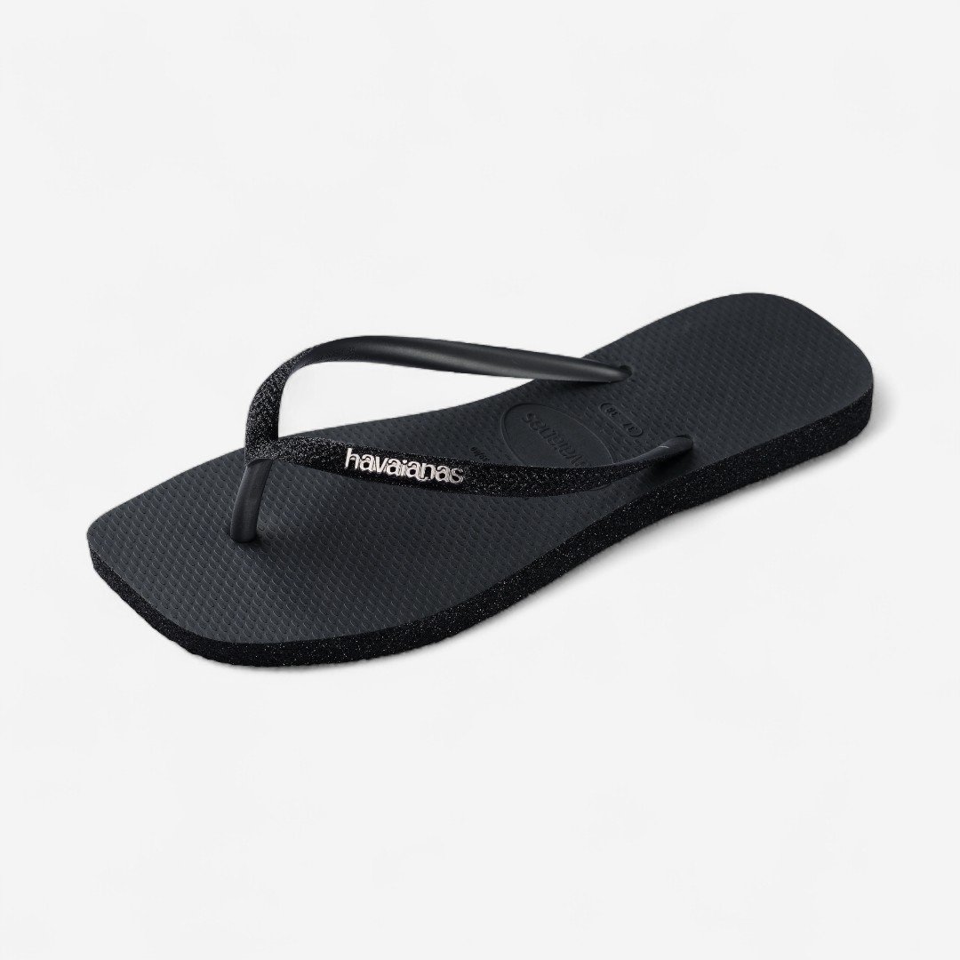 Chinelo Havaianas Slim Square Sparkle Preto Novo Grafite 3
