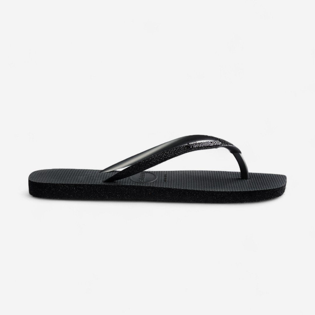 Chinelo Havaianas Slim Square Sparkle Preto Novo Grafite 4