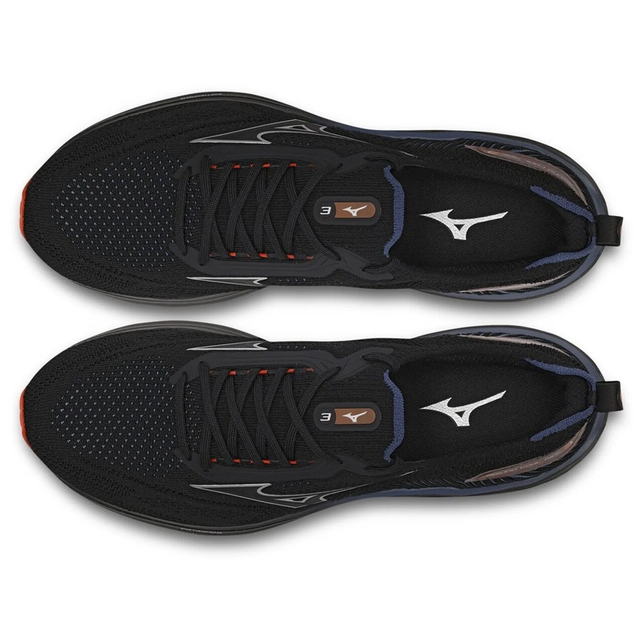 Tênis de Corrida Masculino Mizuno Cool Ride 3 Preto Preto / Sola Preta 3