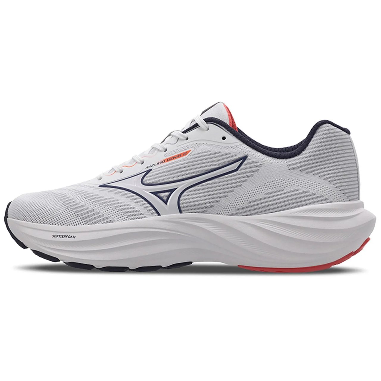 Tênis De Corrida Masculino Mizuno Goya 2 Branco Branco 1