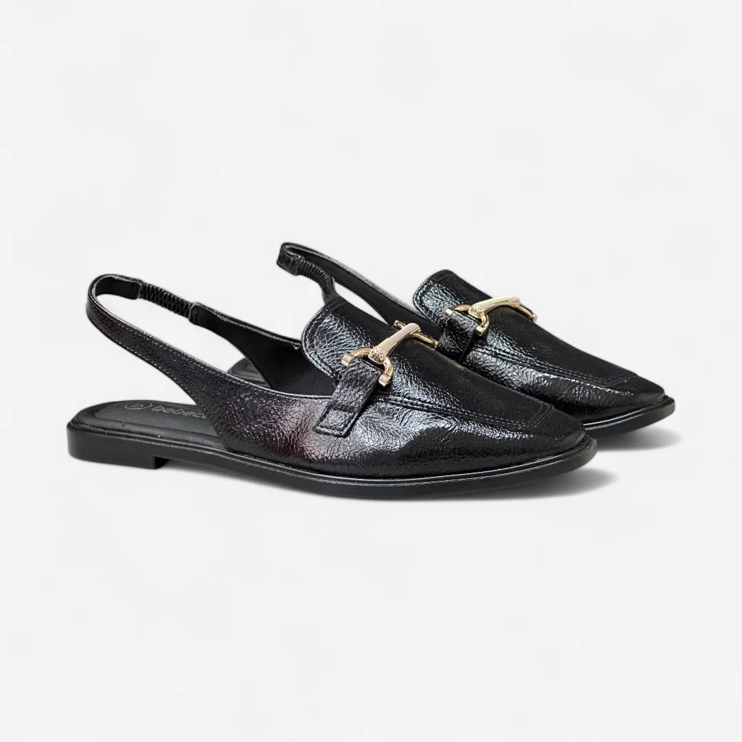 Mule Bebecê Feminino Verniz Preto Preto 2