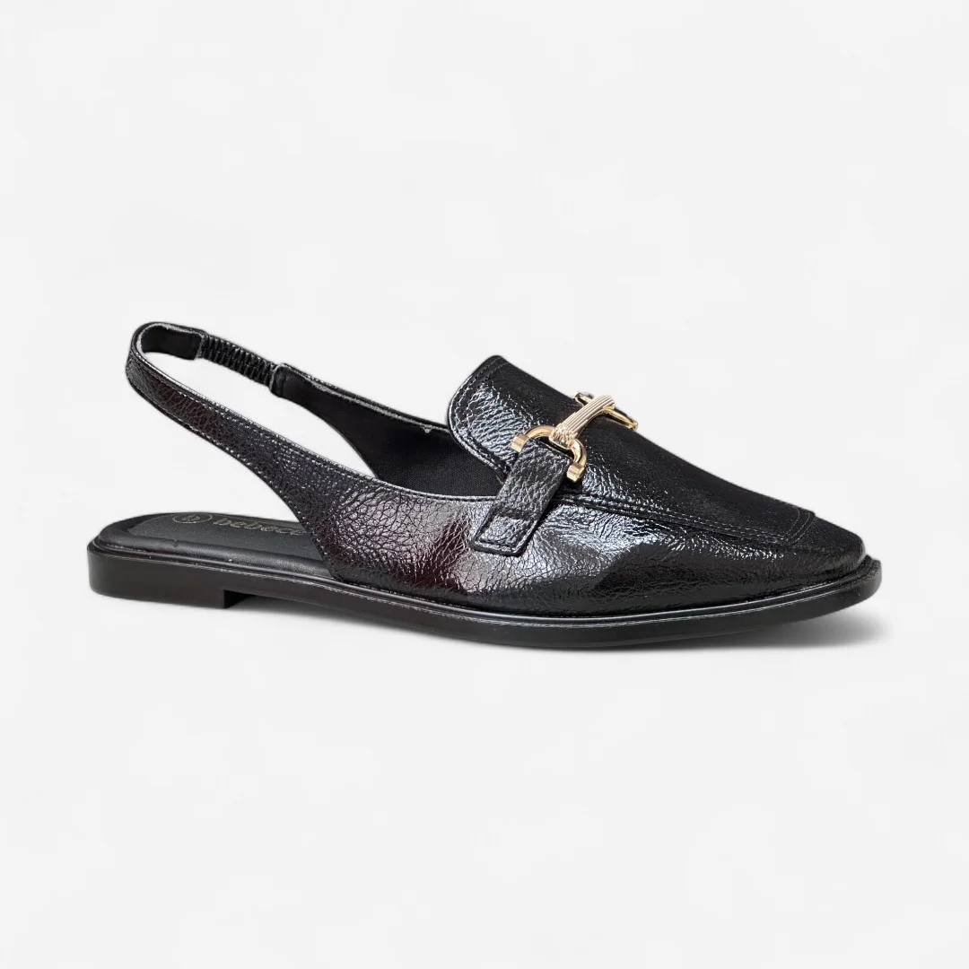 Mule Bebecê Feminino Verniz Preto Preto 3