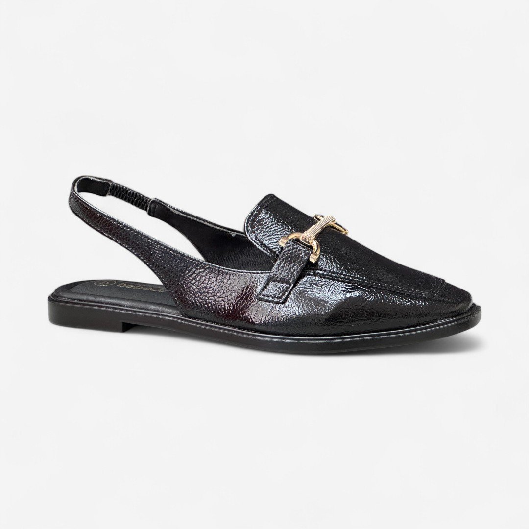 Mule Bebecê Feminino Verniz Preto Preto 3