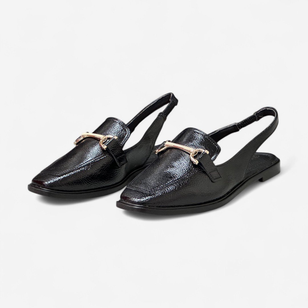 Mule Bebecê Feminino Verniz Preto Preto 5