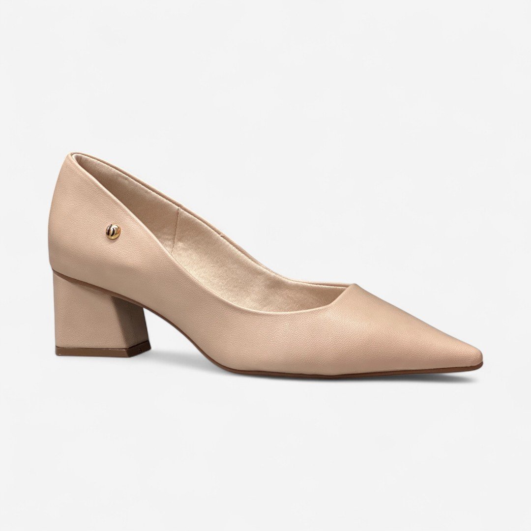 Sapato Scarpin Bebecê Salto Médio Nude Nude 2