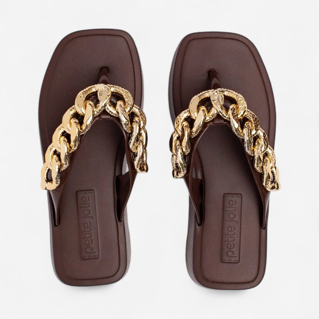 Chinelo Petite Jolie Hit Marrom Brown 3