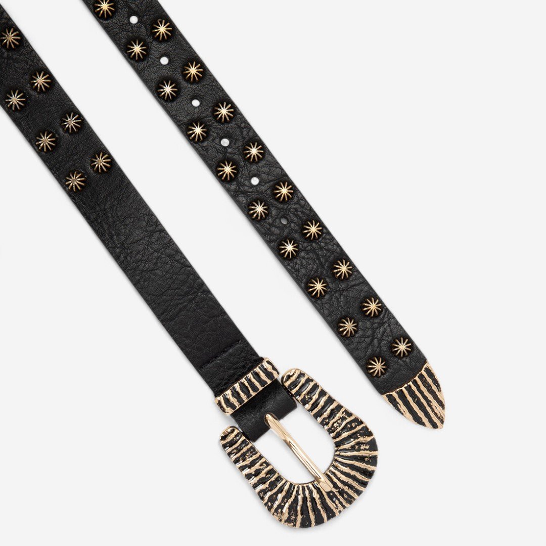 Cinto Western Tachinhas Preto Preto 3