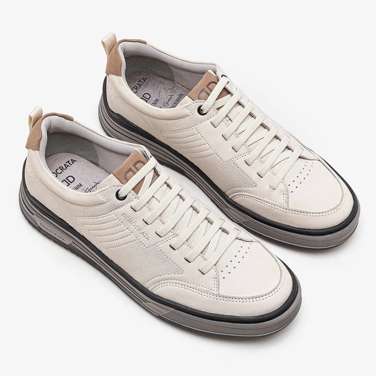 Tênis Democrata Denim Dylan Couro Off White Neve 3
