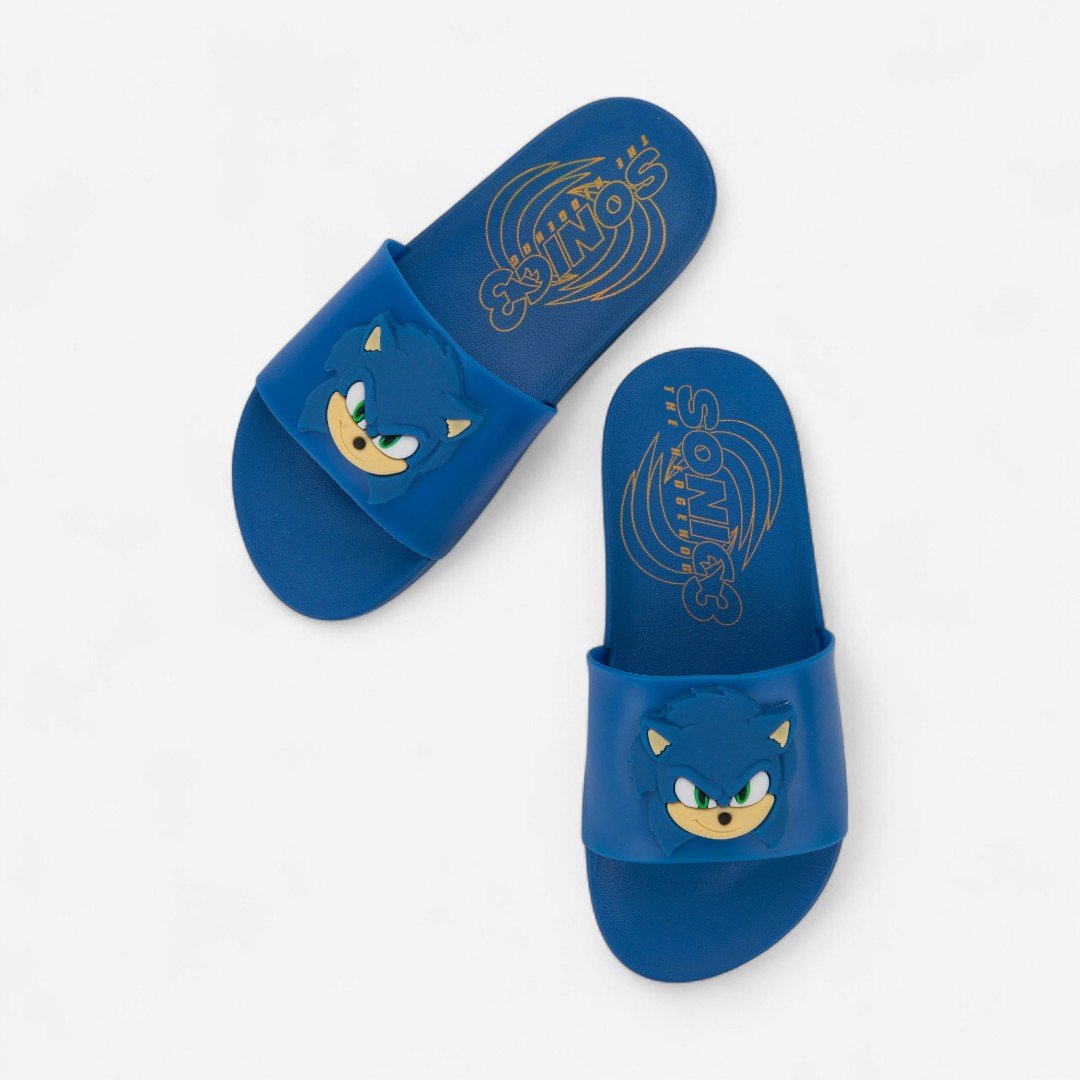 Chinelo Slide Infantil Sonic View Grendene Kids Azul Azul 2