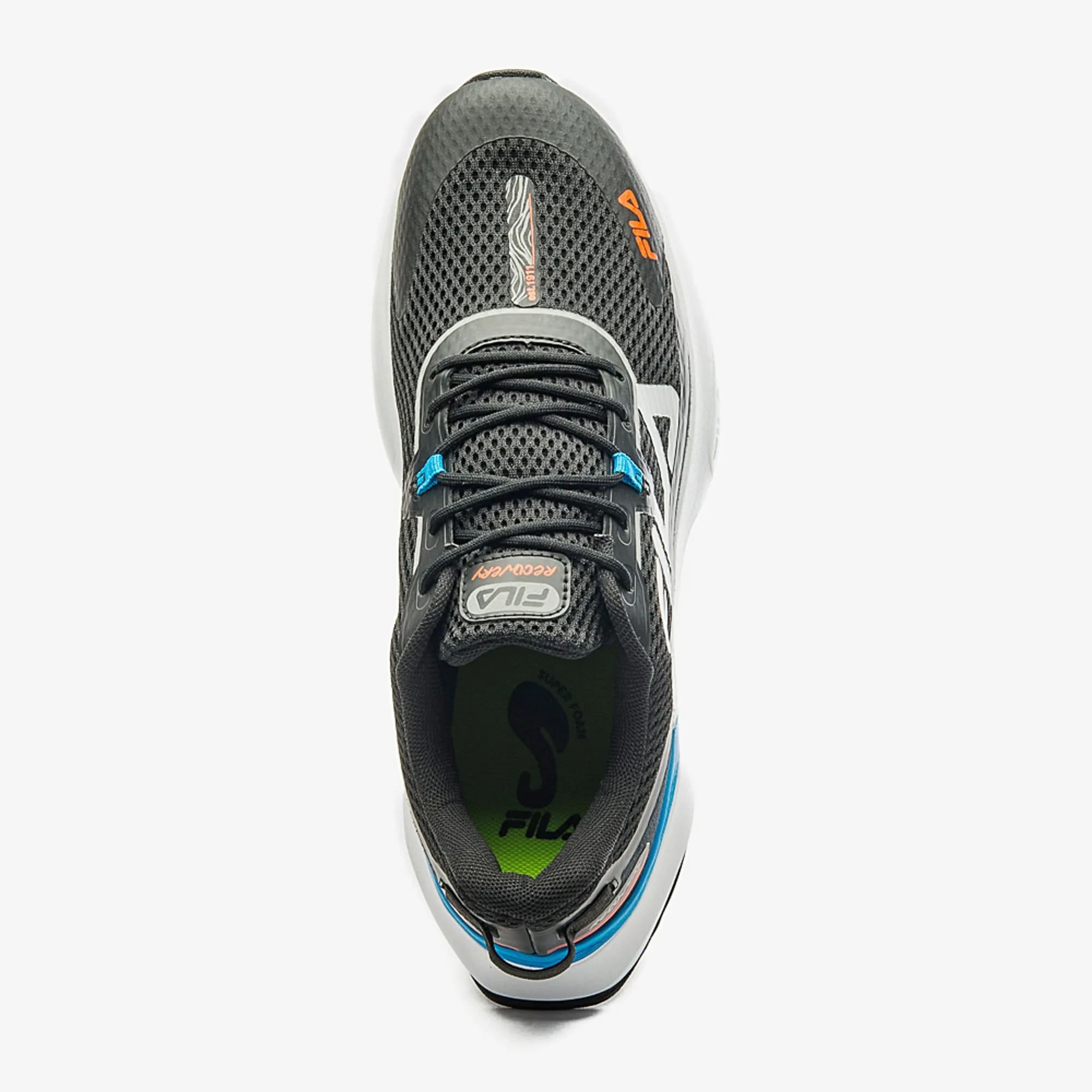 Tênis Fila Recovery Masculino Preto Preto/Azul/Laranja 4